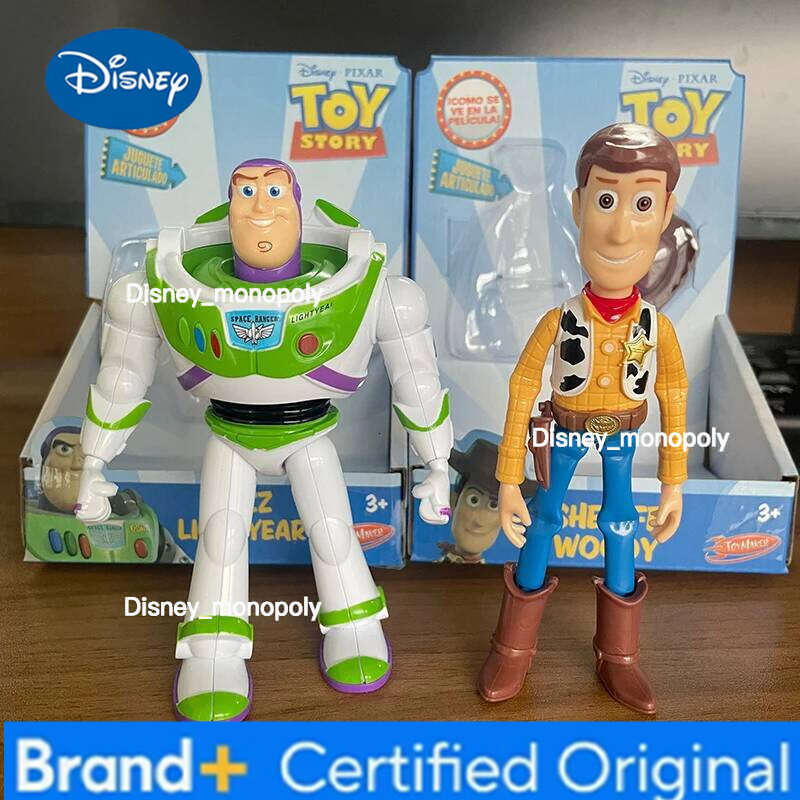 Disney New Story Buzz Lightyear Action Figure Toy Model Pixar Robot Doll For Children Birthday Gift Collectible Handmade Artwork H260105 H260105