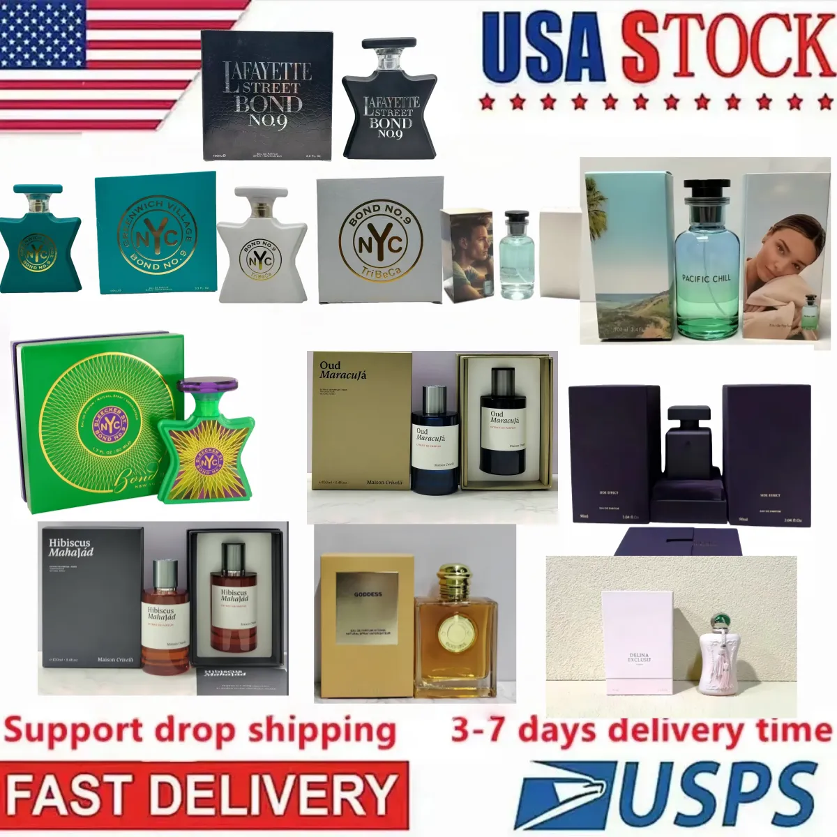 Free Shipping USA 3-7 Days Delivery NYC Bond No.9 Perfume Tobacco Fragrance 100ml Greenwish Village Bleecker Street Tribeca Madison Avenue Beekman Place Cologne