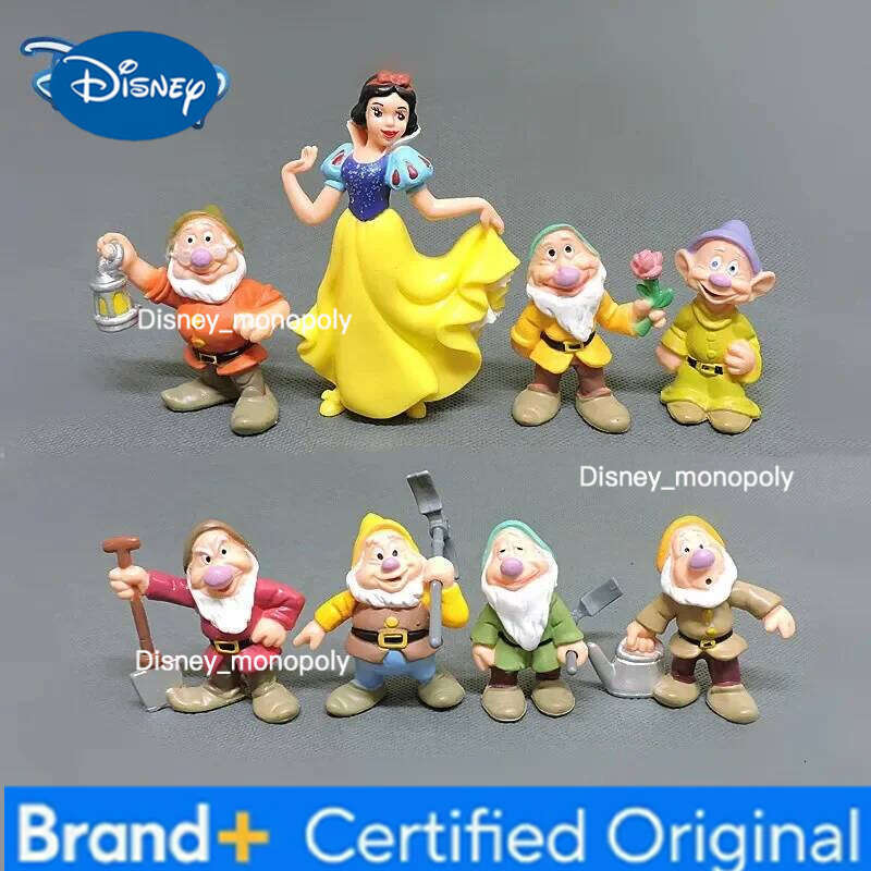 Disney Princess Snow White Action Figure The Seven Dwarfs Anime Figures Dolls Toys Cake Wedding Decoration Kids Birthday Gifts H260105