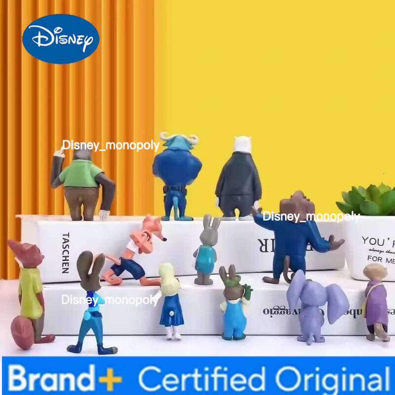 Disney New 12pcs/set Zootopia Animals Action Figure Toys Rabbit Judy Hopps Fox Nick Wilde Movie Kids Gift Collection Figures H260105