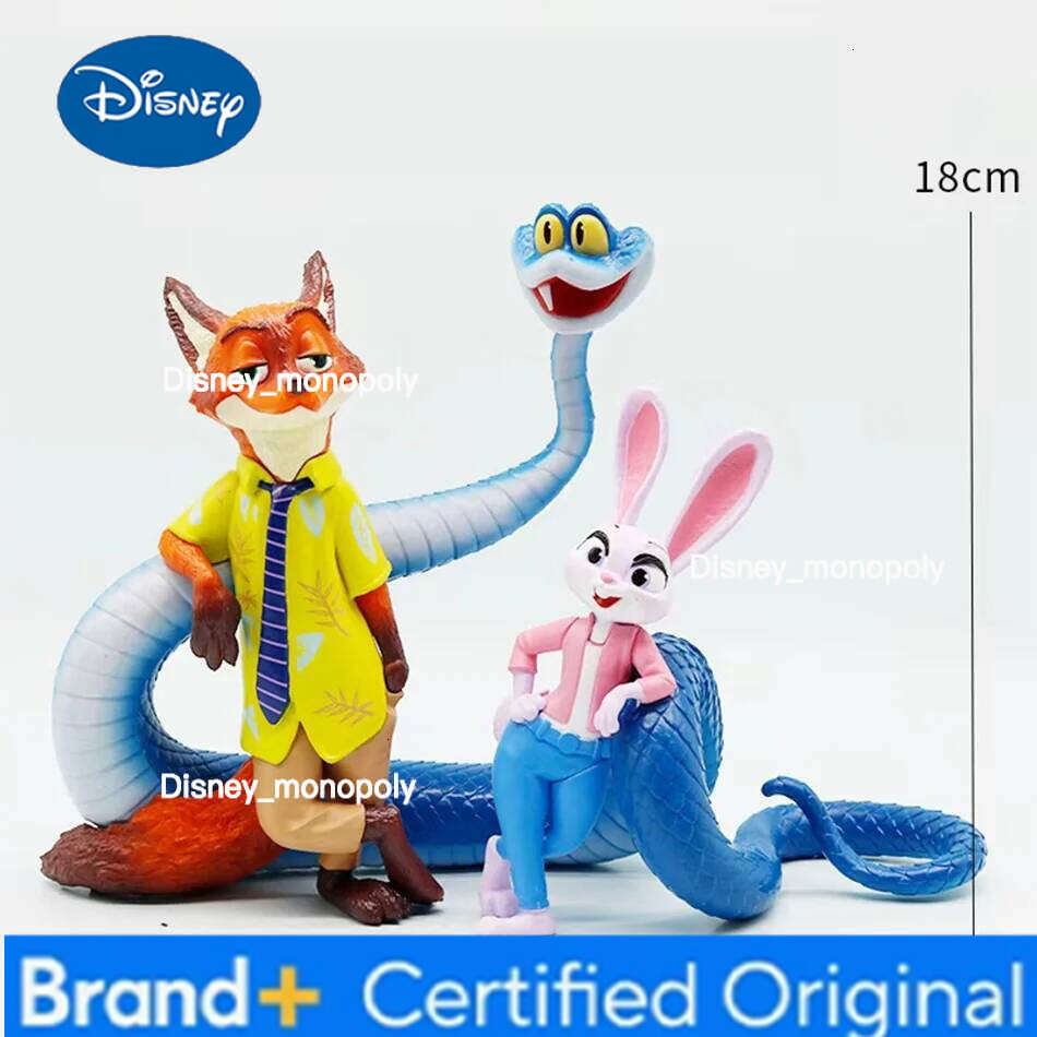 Disney New 18CM Crazy Animal City Judy Hopps Nick Wilde PVC Action Figurine Model Anime Desk Ornament Cartoon Doll Christmas Gifts H260105 H260105
