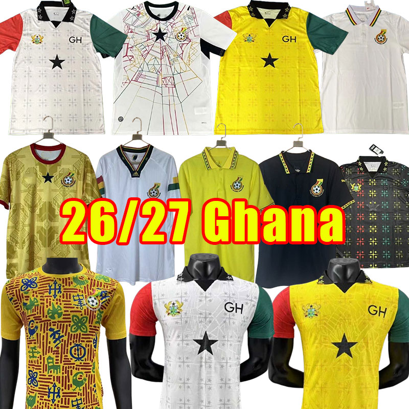 2026 2027 Ghana Soccer Jerseys Mens National Team THOMAS SCHLUPP J.AYEW KUDUS Home 26 27 Football Shirt Uniforms men adult fans player version pre-match training polo