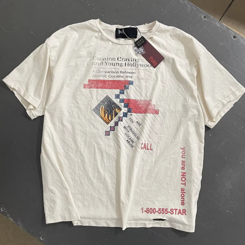 2026ss Hole T-Shirt Men Women High Quality Loose Digital Printing Top T Shirt Tee Tops