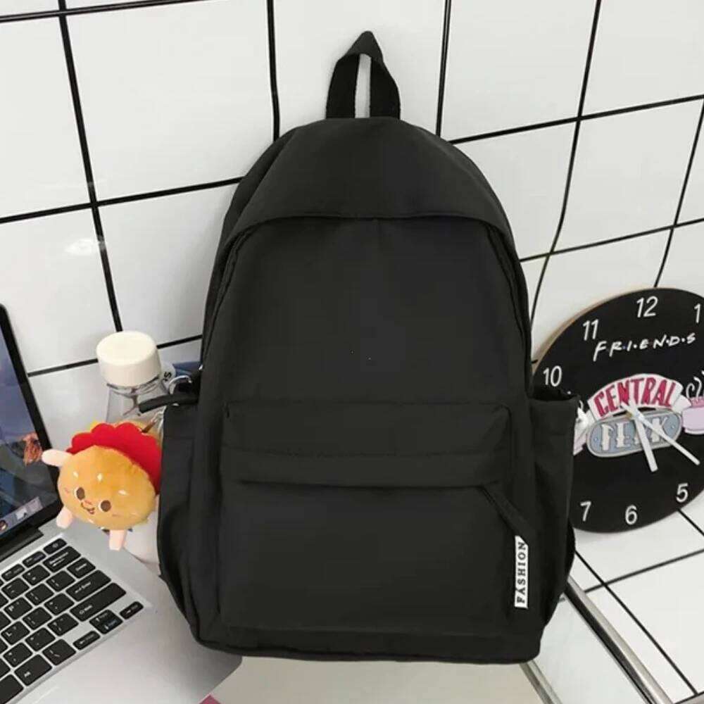 Fashion Schoolbag for Teenage Waterproof Nylon Girls Bagpack Cute Women Laptop Backpack Travel Bag Black Pink Bookbag Unisex