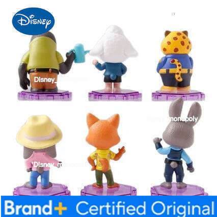 Disney Zootopia Handmade Model Anime Ornament Judy Fox Nick Cartoon Children Toys Doll Gift Action Figure Collectible H260105 H260105