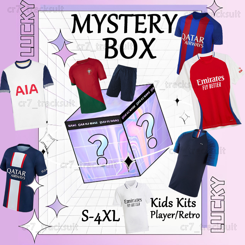 4XL Any soccer jerseys Player Version Retro edition MYSTERY BOXES Basketball Men Shirts National Clubs teams blind box Gift pants hand-picked at random kids kits sets