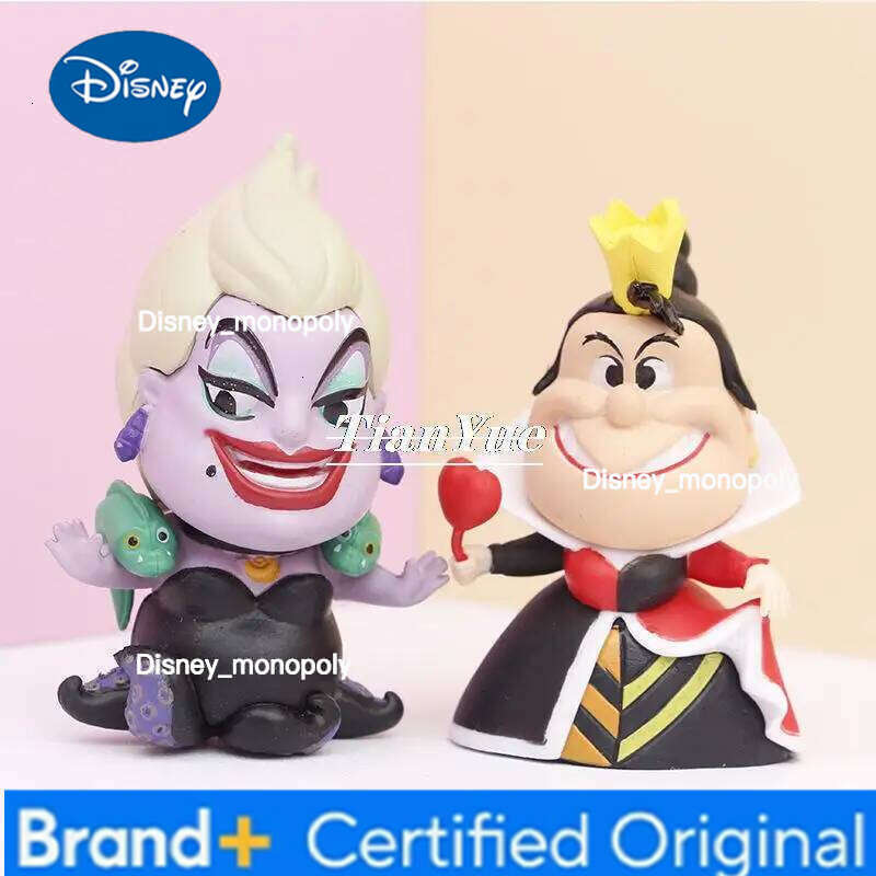 Disney Anime Villain Poisonous Witch Movie Character 6pcs/set Vinyl Model Figure Decoration 8cm H260105 H260105