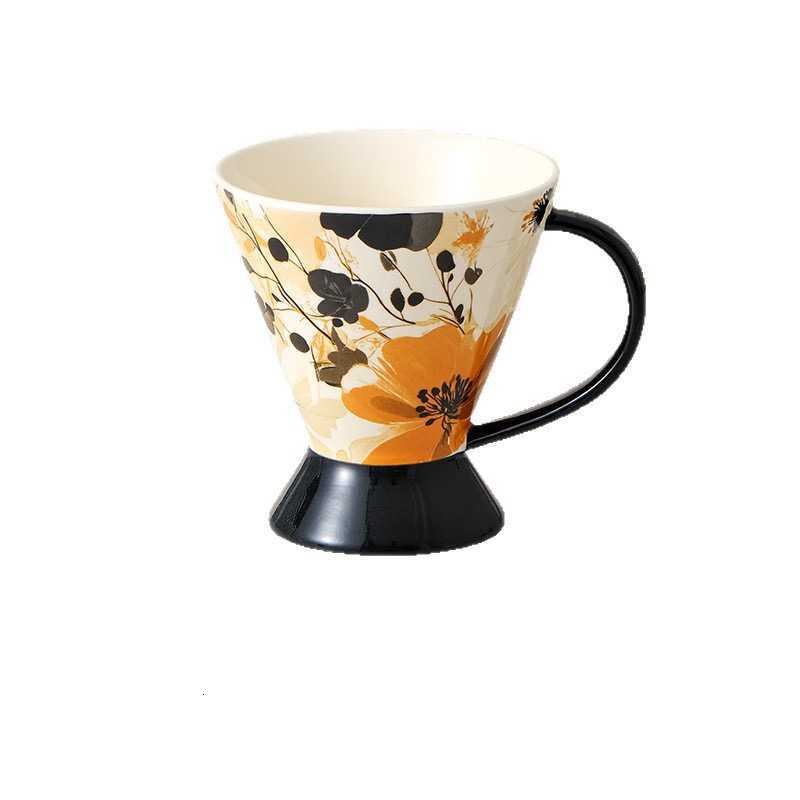 Luxury 2025 New H Family Scepter Series Coffee Cup 250ml Mosaic Handheld Couples Cup Family Breakfast Milk Cup Y250913