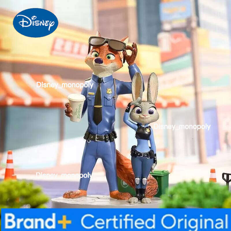 Disney Zootopia Judith Nick Cartoon Character Figurine Toy Desktop Ornament Official Birthday Gift Collectible H260105 H260105