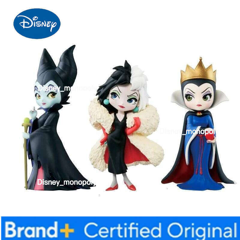 Disney 3pcs/set Q posket Petit Villains Maleficent Vinyl Action Figure Collection Model Doll Toys for Children Christmas Gift H260105 H260105