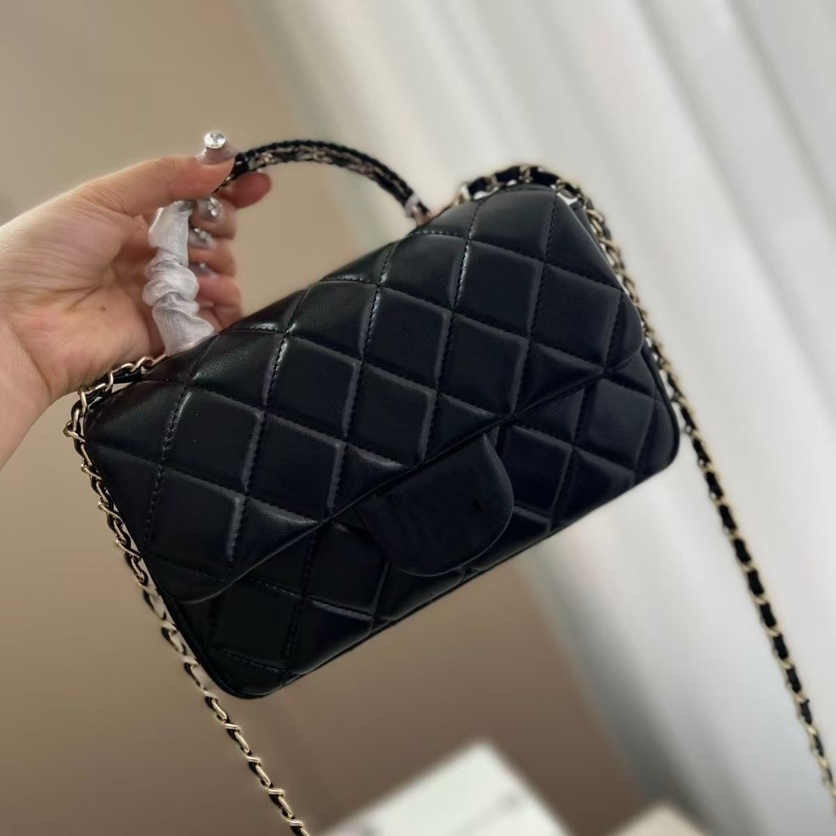 Tweed Bag Designer Golden Ball Fat bag chain shoulder bag flap Messenger purse luxury handbag Crossbody bag mini bag lambskin Genuine leather Metal Hardware Handbag