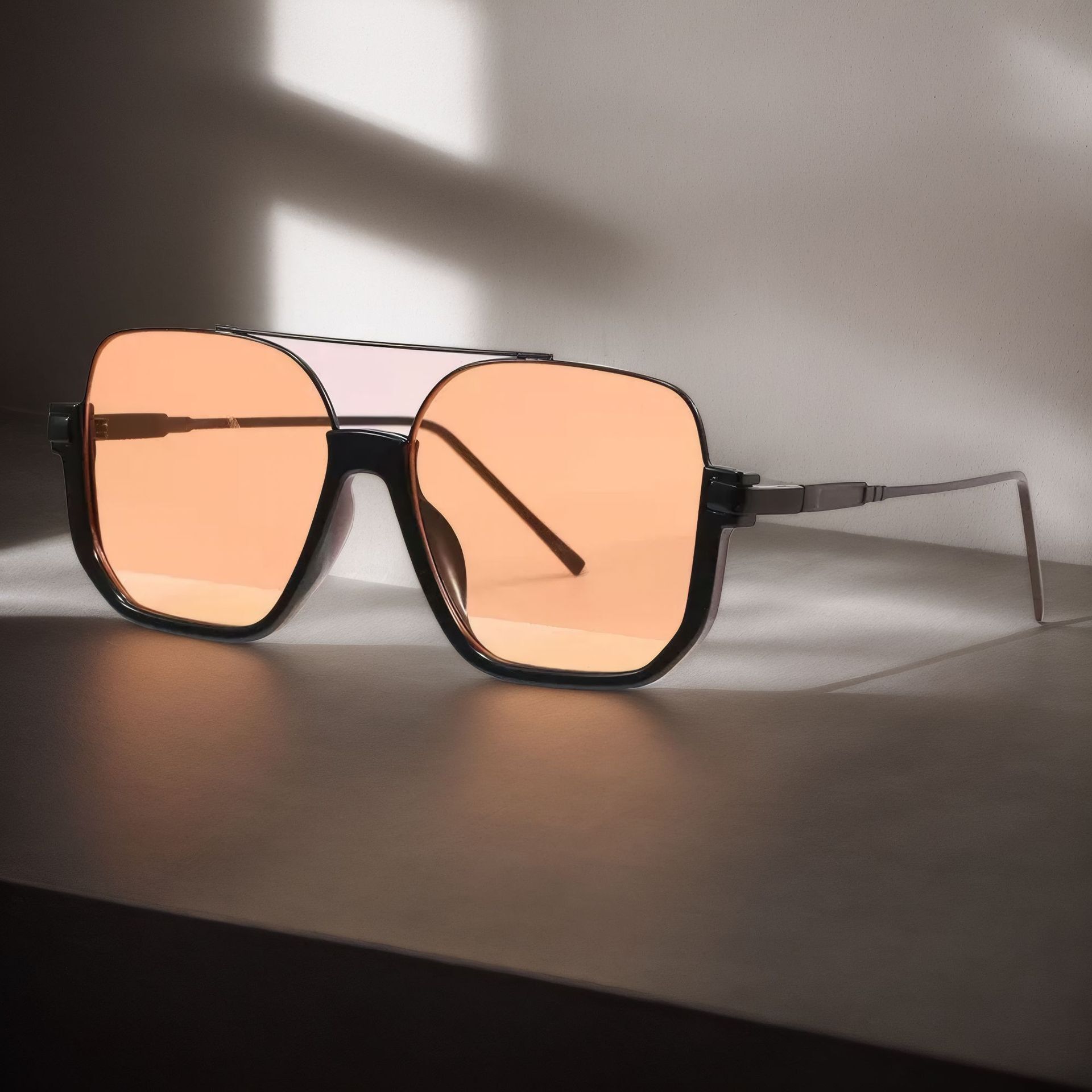 Double-beam Square Large-frame Men's Sunglasses Luxury Fashion High-end Designer Sunglasses Street Style Women's Sunglasses With Box