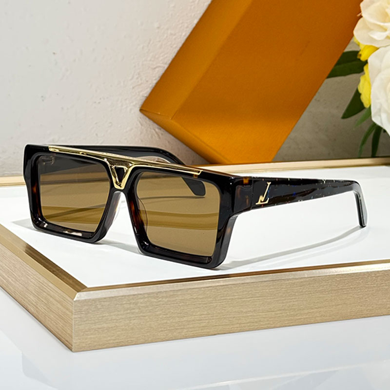 1.1 Evidence Sunglasses for mens Z2058 Design personality Brown polarized lens gogglesMetal top carving pattern Mens Business Leisure Sun Glasses