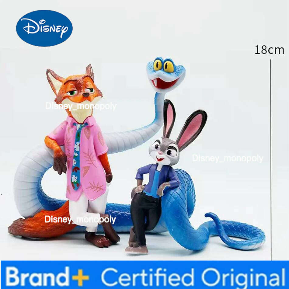Disney New 18CM Crazy Animal City Judy Hopps Nick Wilde PVC Action Figurine Model Anime Desk Ornament Cartoon Doll Christmas Gifts H260105 H260105