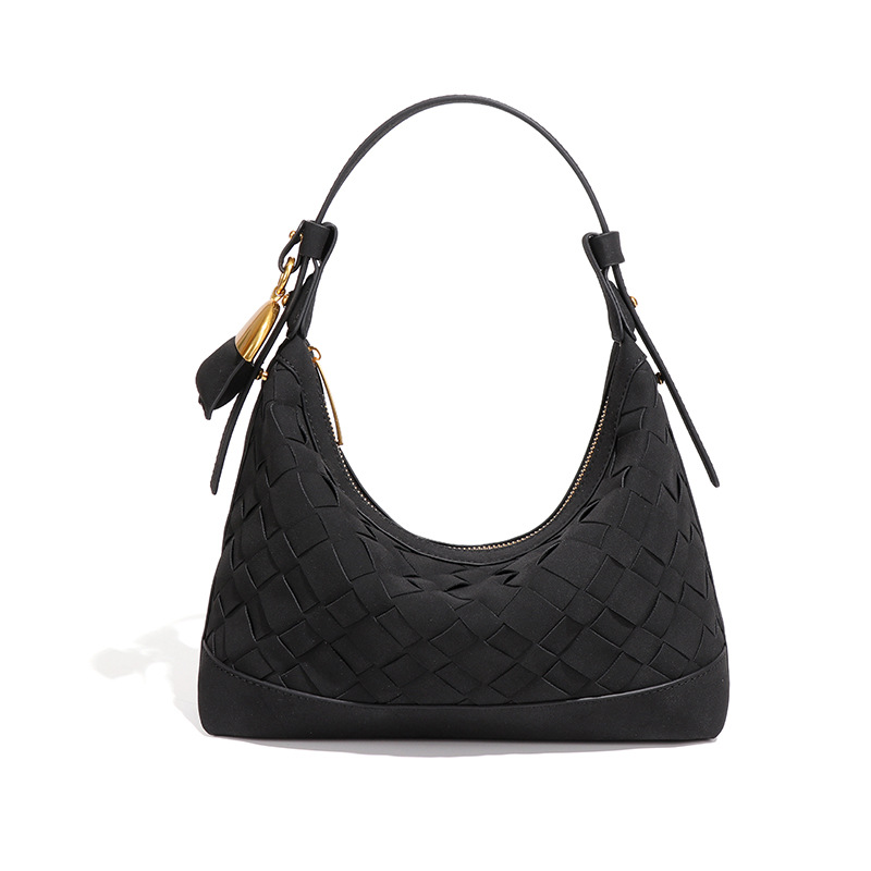 Women's high-quality woven bags shoulder bags underarm bags suede handbags crescent bags dumpling bags
