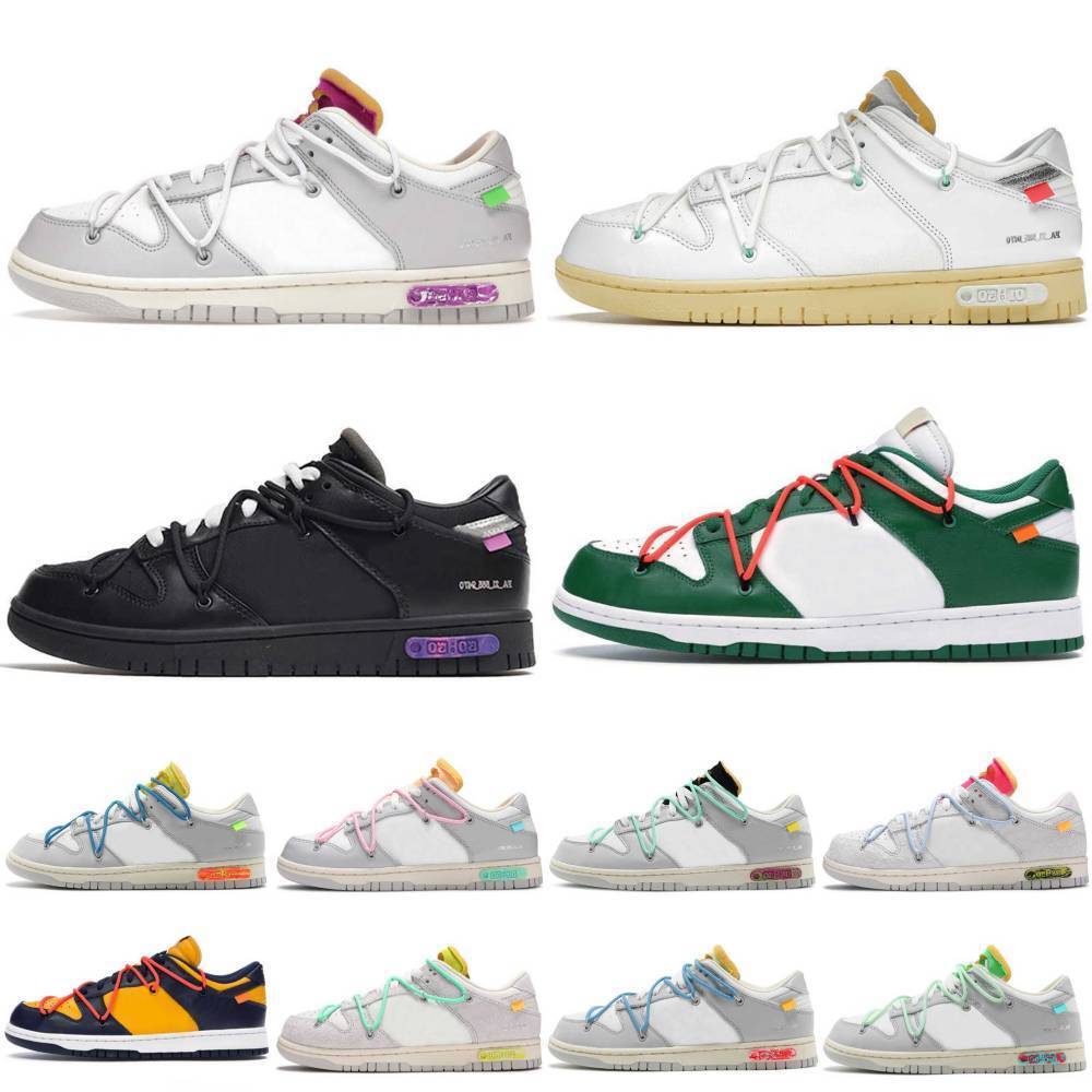 Designer The Lot 01- 50 Casual Sports Shoes Trainers Mens Women 31 32 Luxury White Black Pandas Green Thick Rope Skate Pure Grey Blue Mesh Vintage Outdoor Brand Sneakers