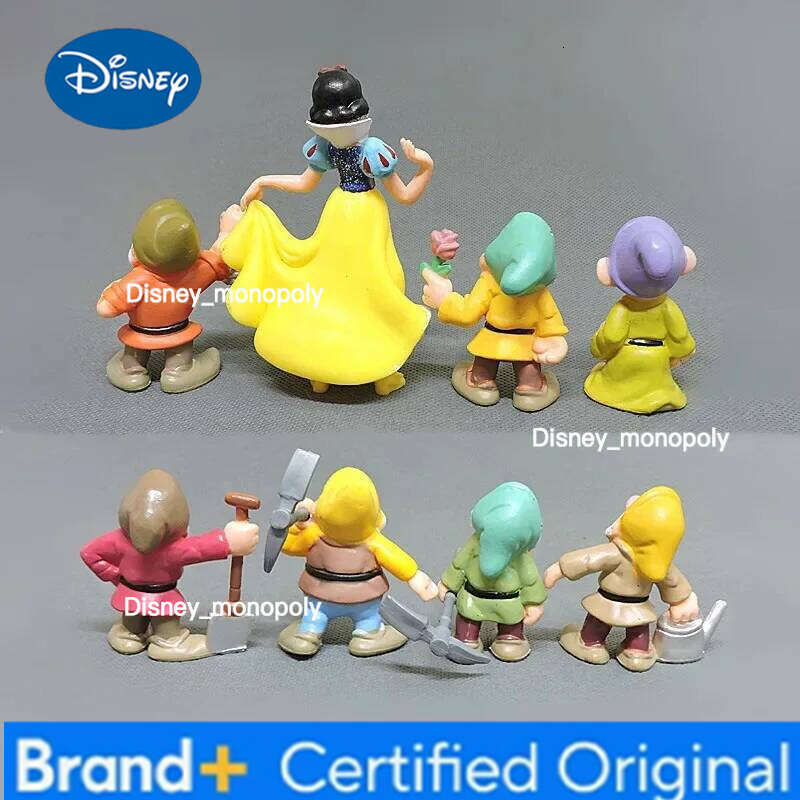 Disney Princess Snow White Action Figure The Seven Dwarfs Anime Figures Dolls Toys Cake Wedding Decoration Kids Birthday Gifts H260105