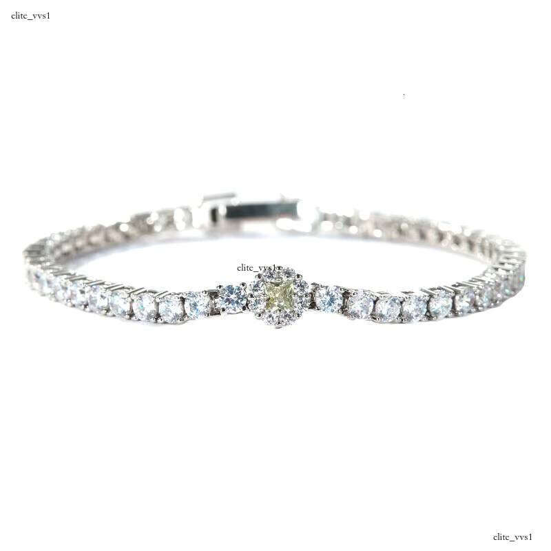 Classic Chain Rhodium Plated ODM Silver Waterproof Women's VVS Moissanite Handmade Fashion Tennis Bracelet