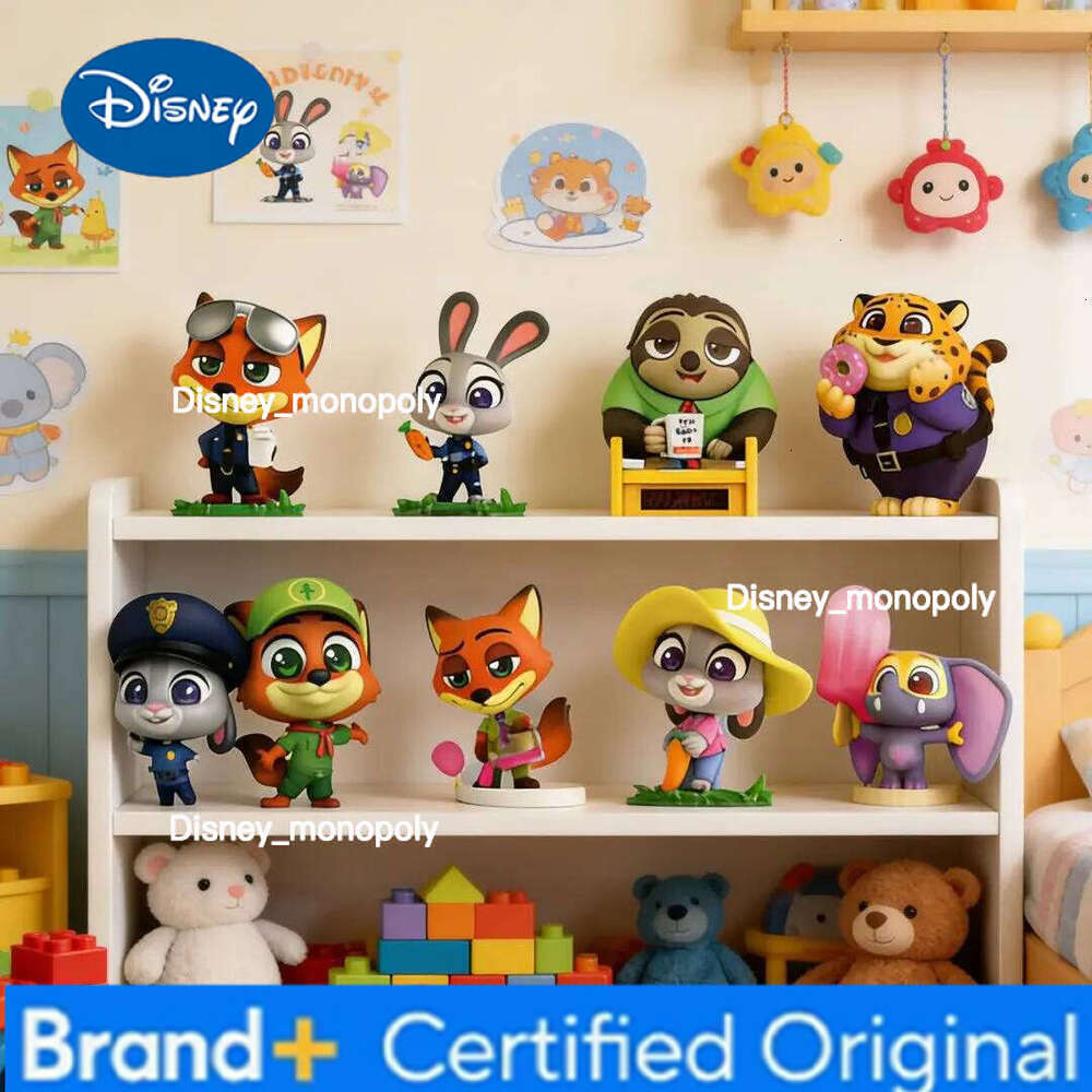 Disney 2026 Popular New Crazy Zootopia Fox Nick Rabbit Judy Handmade Surrounding Doll Table Ornament Children's Toy Gift H260105 H260105