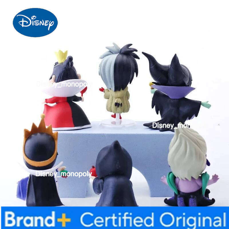 Disney Villains Poseable PVC Figures Set - Maleficent & Evil Queen 6-Piece Model Collection Display, Toy Gift for Boys Girls H260105 H260105