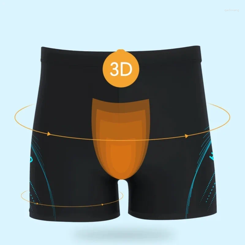 Men's Swimwear Swimming Trunks Quick Dry Elasic High Waist Beach Boxer Shorts Slim Fit Breathable Surfing Bathing Z260313