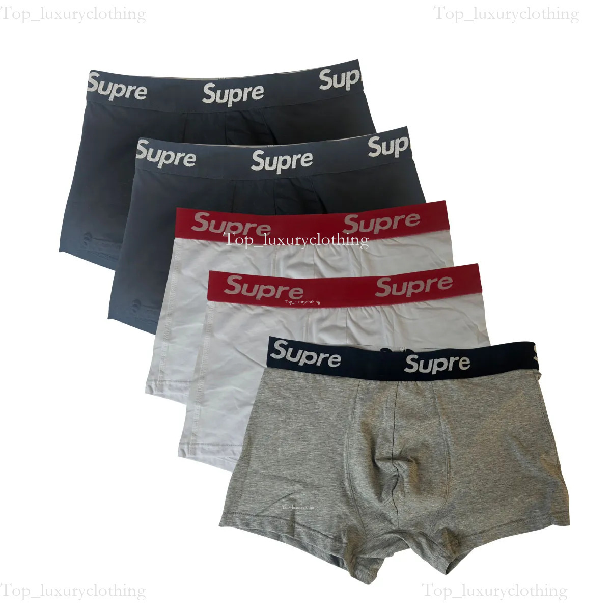 Supremelys Boxers Supre Underwear Designer Mens Underwear 5 Pieces/Men's Briefs Letter Fashion Classic Quadrangle Cotton Men Boxers Underpants ed9