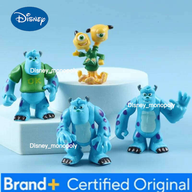 Disney 12pcs/set Anime Pixar Movie Monsters University Action Figures Sulley Mike Wazowski PVC Model Set Toys for Children Gifts H260105