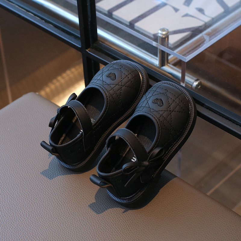 kids shoes Kids Princess Shoes Spring Autumn Cute Leather Flat Shoes for Girls Comfortable