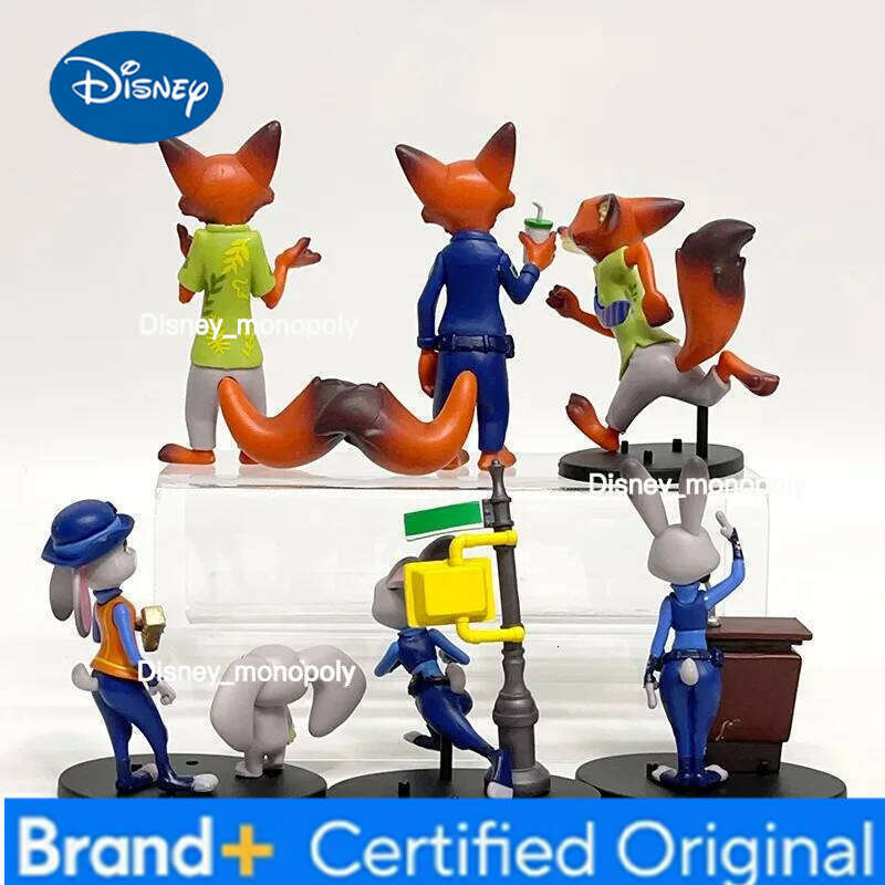 Disney Adorable Zootopia Judy and Nick Action Figure Set Cartoon Character Model Desk Decoration Gift H260105 H260105