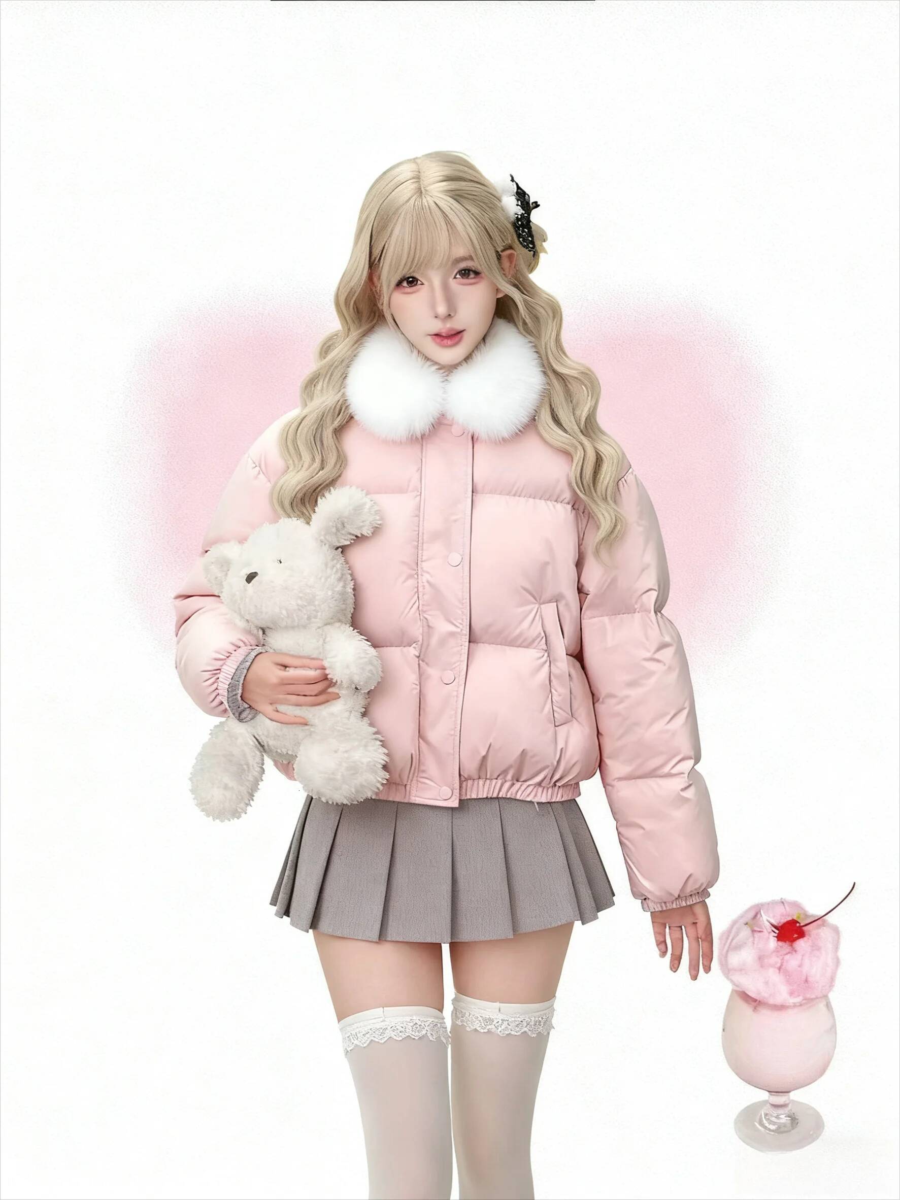 Bestseller elegant Aesthetic Women's Coat Lady vintage Faux Fur Collar Hooded Thick Warm Hoodies Casual Jacket Outwear winter fashion tops ddmytues