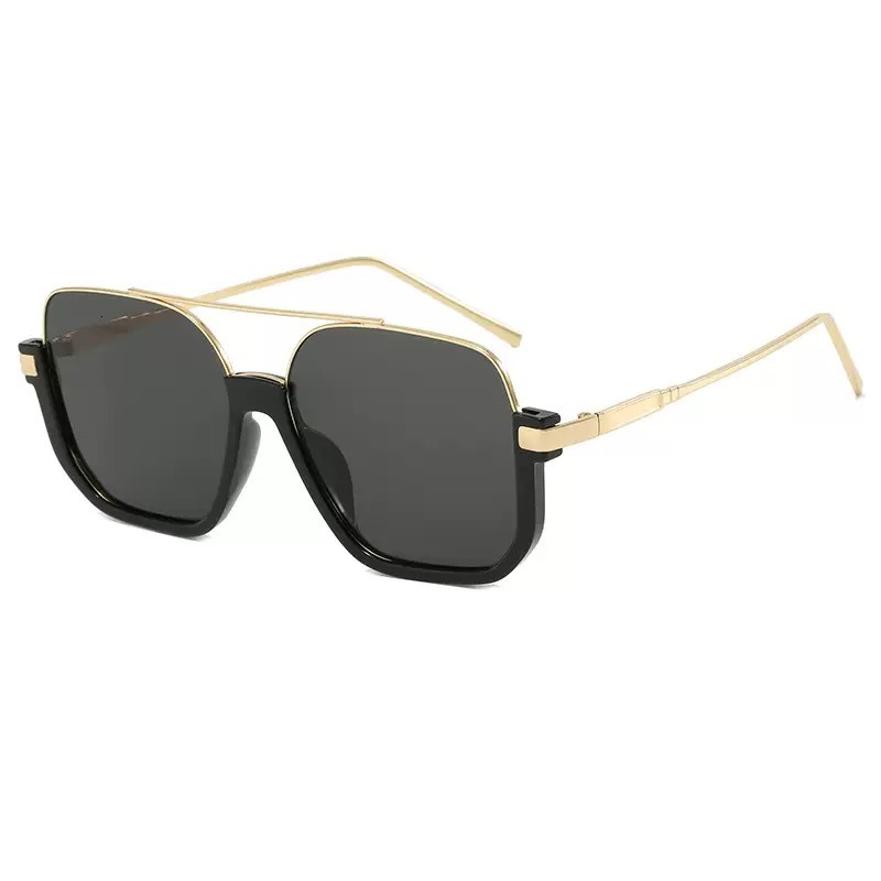 Double-beam Square Large-frame Men's Sunglasses Luxury Fashion High-end Designer Sunglasses Street Style Women's Sunglasses With Box