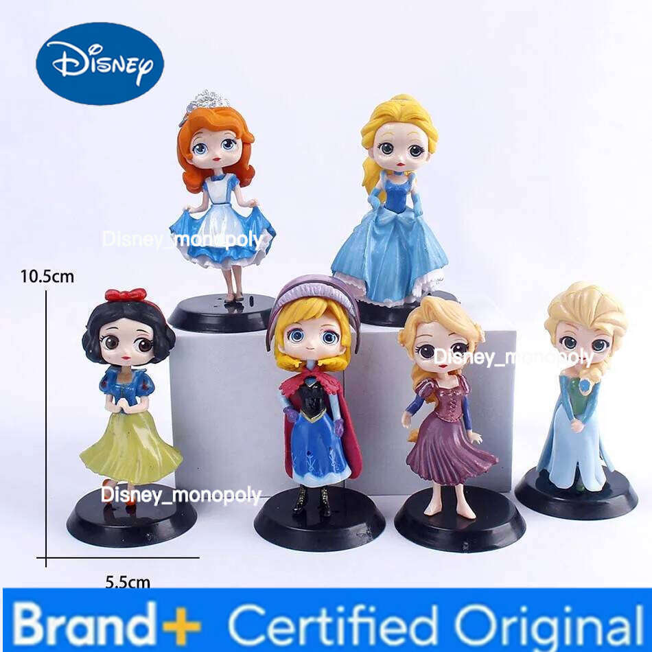 Disney Princess Ariel Rapunzel Cinderella Anna Elsa Belle Sofia Snow White Mulan The Little Mermaid Figure Toys Kid Gift H260105 H260105