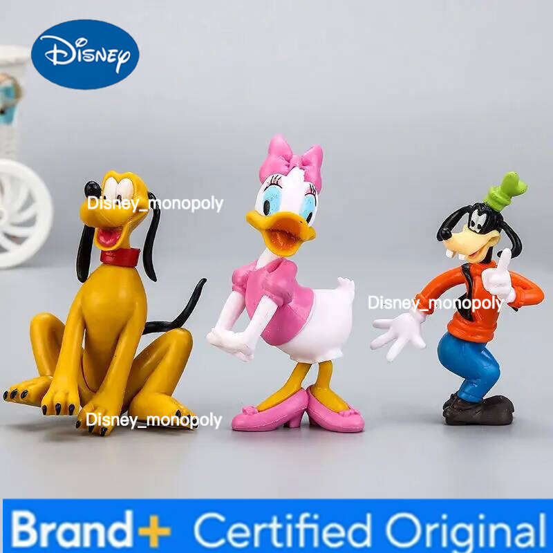 Disney Goofy Pluto Mickey Minnie Donald duck Daisy cute cartoon doll model decorative ornaments anime figures children's plastic toys H260105