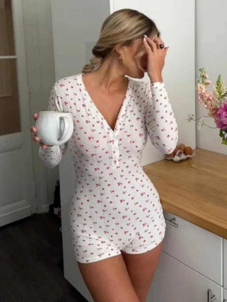 Bestseller Sexy Sweet Grunge Goth Bodysuit Women Casual Y2k Florals Print Lace Patchwork Spaghetti Strap Bodycon Onesie 2025 Summer ddmytues
