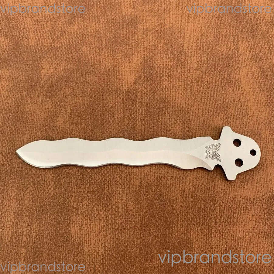 8Models BM42 Trainer Free-swinging Knife 3.74 fixed blade knife 440C Plain Blade, Stainless steel Handles For BM40 BM41 BM43 BM46 BM47 BM49