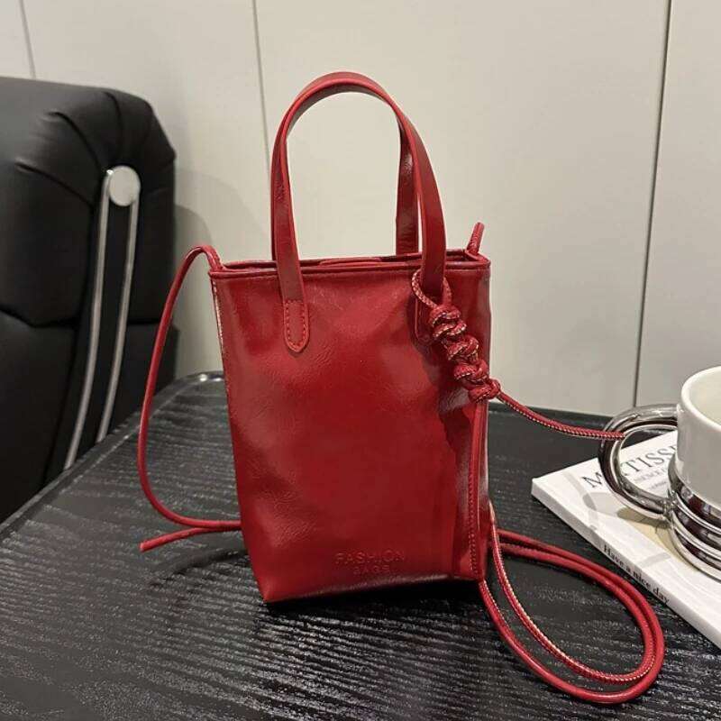 PU Leather Mini Crossbody Bag for Women 2026 New Korean Fashion Luxury Shoulder Bags Female Simple Retro Handbags and Purses