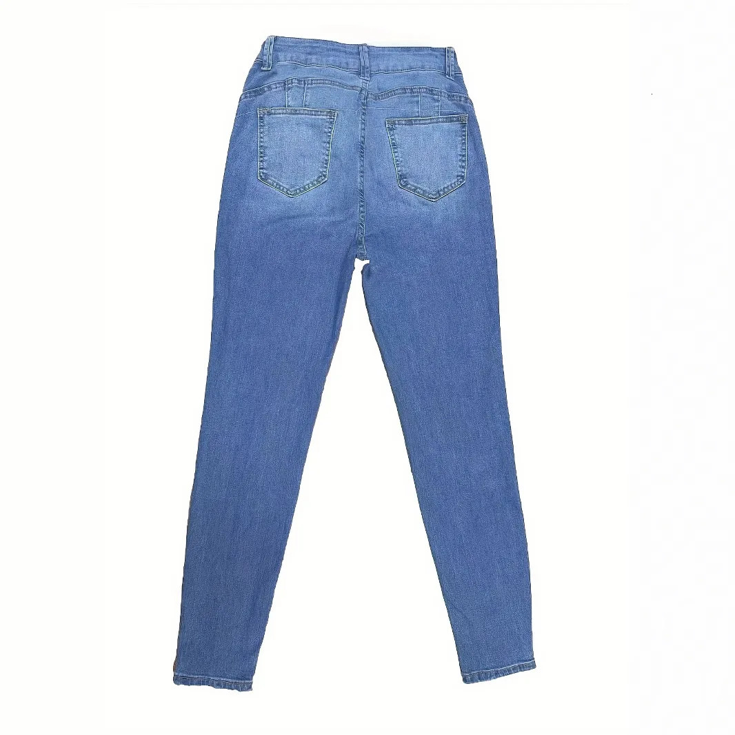 Versatile High-waist Skinny JeansLadies Four Seasons Fashion Stretch Simple Comfortable Small Leg Jeans Casual Pencil Pants 250104
