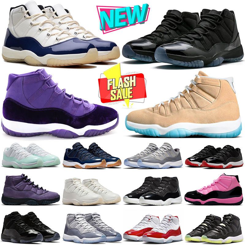 UNC gamma blue 11 11s designer basketball shoes for men women Pearl Purple Rain Cherry Bred mens trainers outdoor sports sneakers