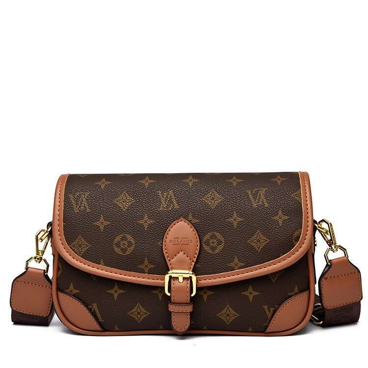 New Retro Printed Baguette High-end Design Single Shoulder Crossbody Commuting Outgoing Underarm Messenger Bag