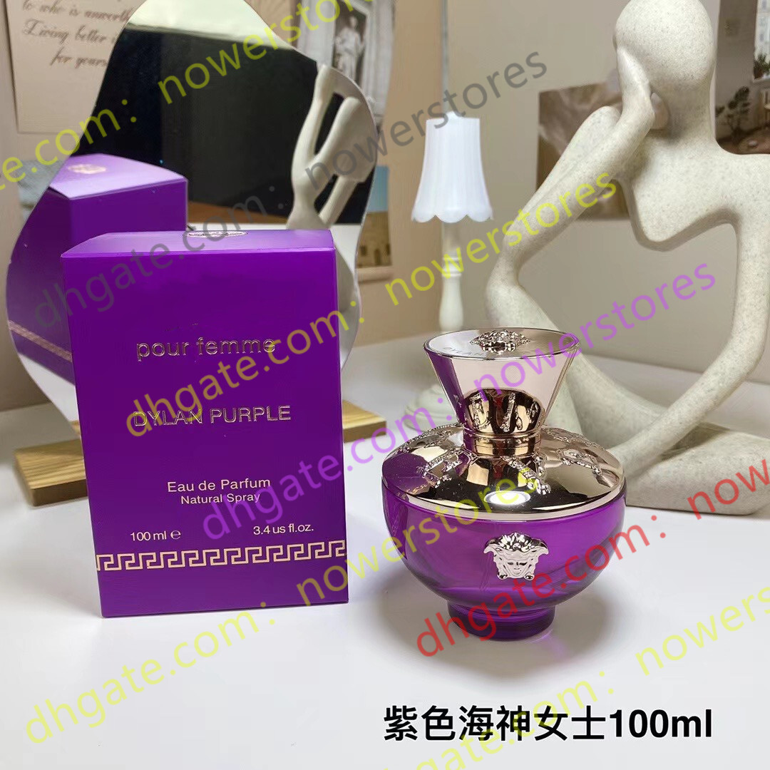 luxury perfume designer men womens cologne versace2 versaces Dylan Purple Eau de Parfum Poseidon EDP 100ml Full Size MXQ6