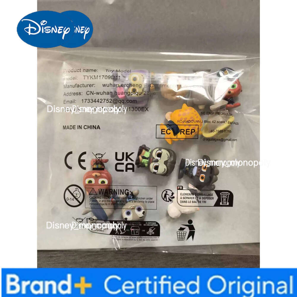 Disney 12pcs Anime Figures Doorables Rabbit Fox Police Officer Series Goat Lion Zoo Collection Model Toys Children Gifts H260105