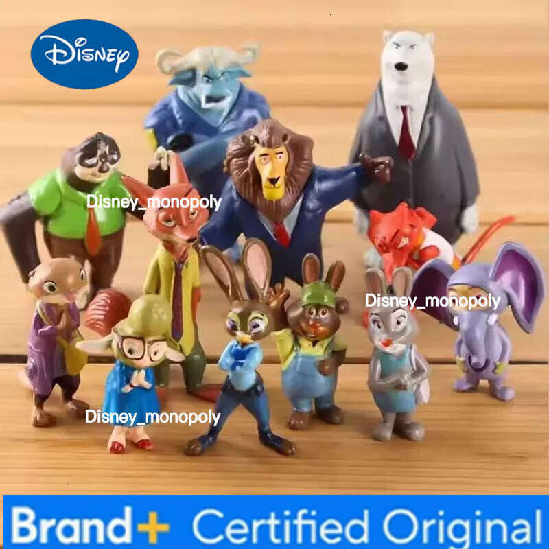 Disney Zootopia Animals Action Figure Toys for Kids, Rabbit, Judy Hopps, Fox, Nick Wilde, Movie, Gift Collection, 12Pcs Set H260105 H260105