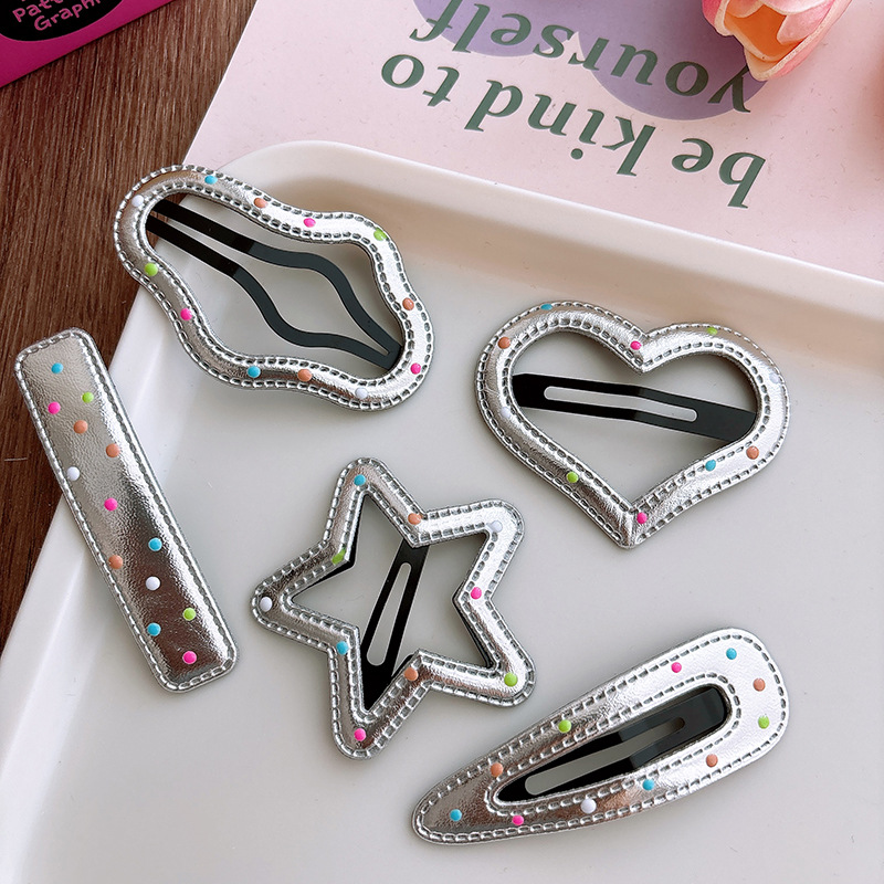 Kid Hairpins Girls Children Bangs Hair Clips Baby Hair Pins Heart Star Pattern Accessories Hairclip Headwear Headdress Ornament C2017