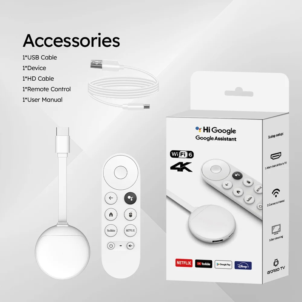 U11 TV Stick Android 14 TV Box H313 Wifi BT5 2.4G 5G 4K HD smart TV BOX Voice Remote Set TOP