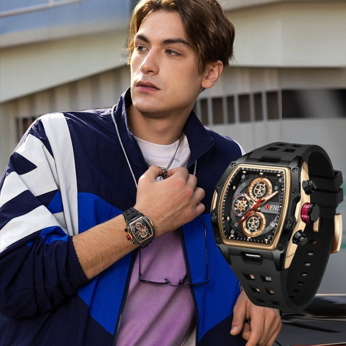 2025 Luxury Watch Men Anti-scratch Tonneau Waterproof Multi-Function Watch Trendy Calendar 6-pin Watch Original Watch Design Watch Factory Direct Sales