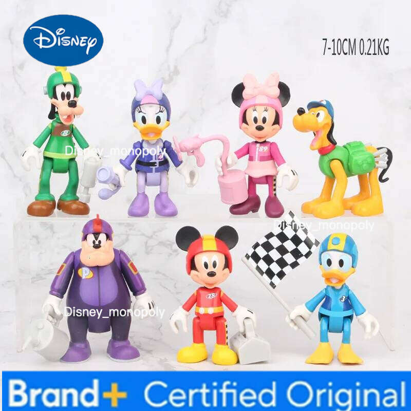 Disney 7Pcs/Set Action Figures Toys Mickey Minnie Mouse Donald Daisy Duck Goofy Pluto Model Dolls Kids Gift H260105