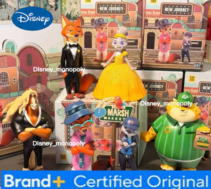 Disney In-stock authentic Zootopia New Journey Series figurine blind box collectible decorative toy gift for boys and girls H260105 H260105