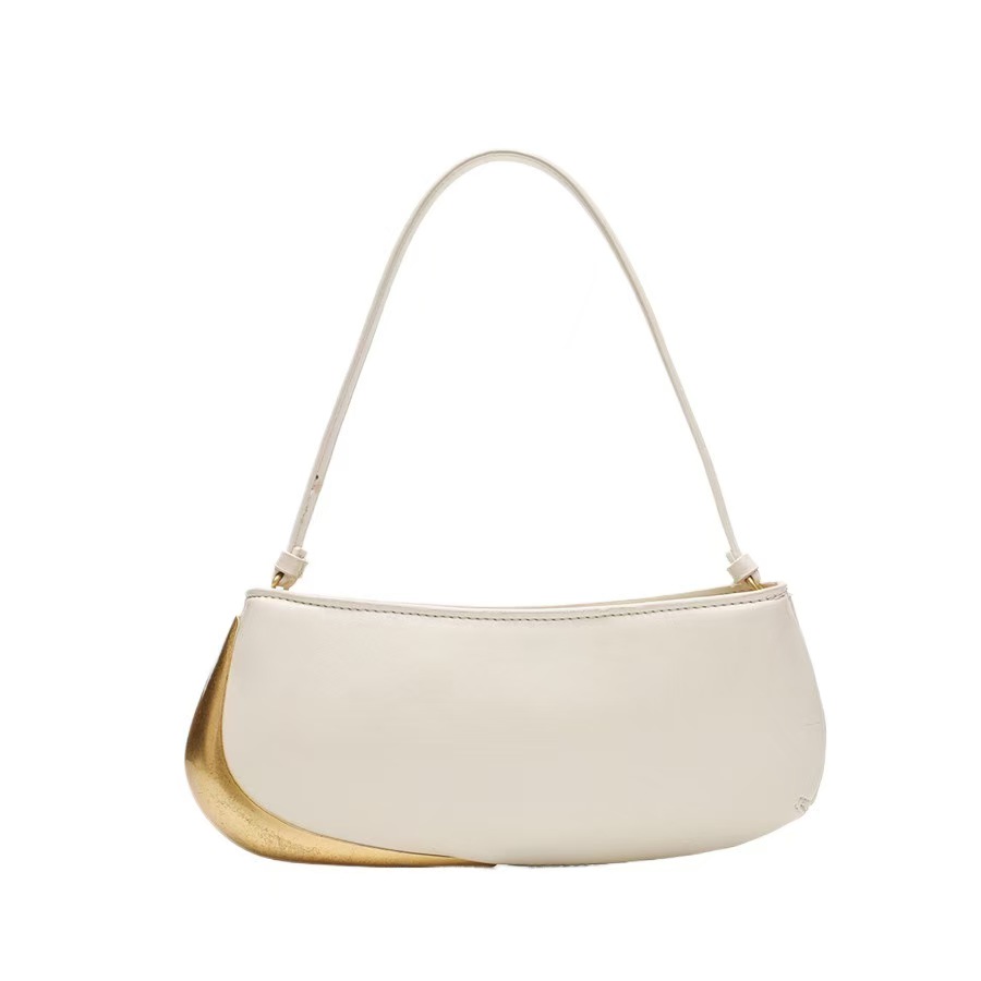 METAL DETAIL SHOULDER BAG, Fashionable Designer Shoulder Handbags, Luxury Top Handle Underarm Bag, Perfect for Everyday Style