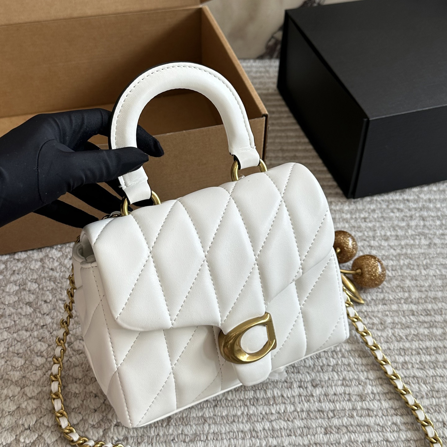 Designer Bag Women Bag handbag Golden Ball chain plaid wallet double letter solid buckle Shoulder bag sheepskin pattern evening bag y100 01