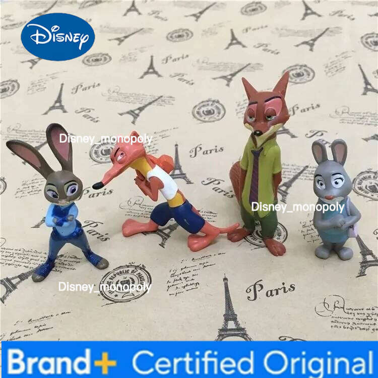 Disney Amazing 12pcs/set Zootopia Animals Action Figure Toys Rabbit Judy Hopps Fox Nick Wilde Movie Collection Figures Kids Gift H260105